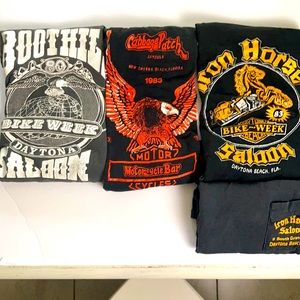 VINTAGE Daytona Beach Bike Week tees.
